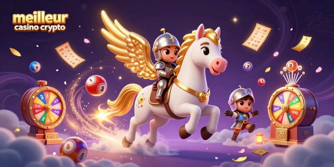 Découvrez le meilleur casino crypto avec cette illustration dynamique et colorée.