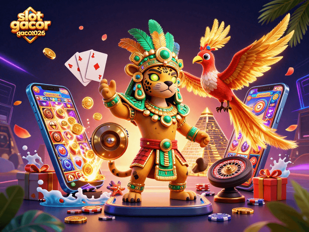 Engage in thrilling gameplay at slot-gacor2026, featuring vibrant slot machines and dynamic casino elements.