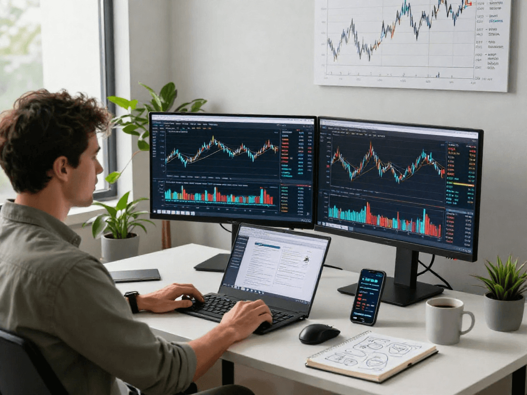 实时TradingView行情分析交易工作站，展示股票、外汇和加密货币图表。