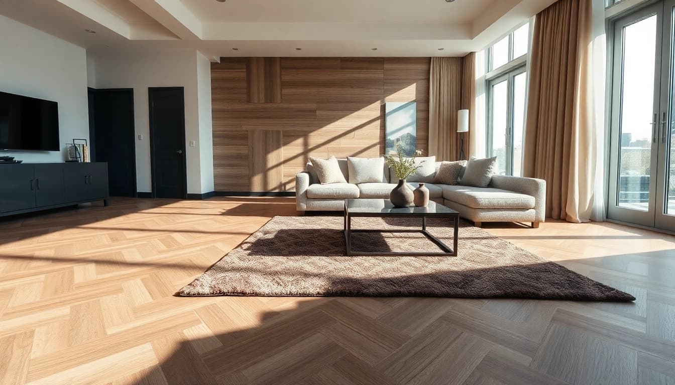 Enhance your space with luxury vinyl flooring near me, showcasing modern styles and textures.