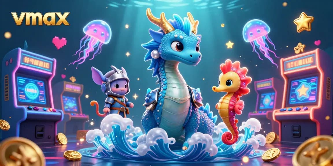 Join the fun at vmax for an exciting casino gaming experience featuring captivating underwater characters and thrilling action.