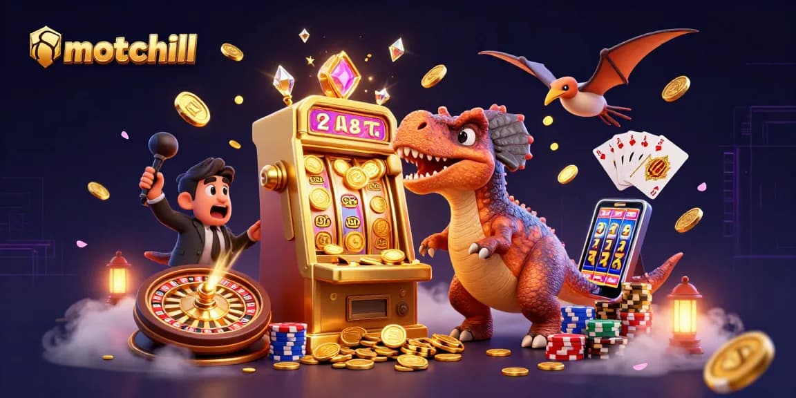 Experience the thrill of motchill as a pachycephalosaurus wins jackpot coins at a casino.
