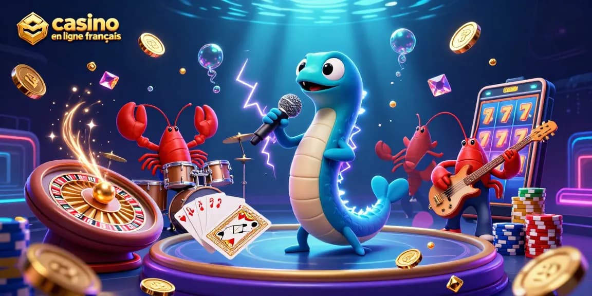 Découvrez le casino en ligne français avec une scène vibrante et animée de personnages sous-marins.