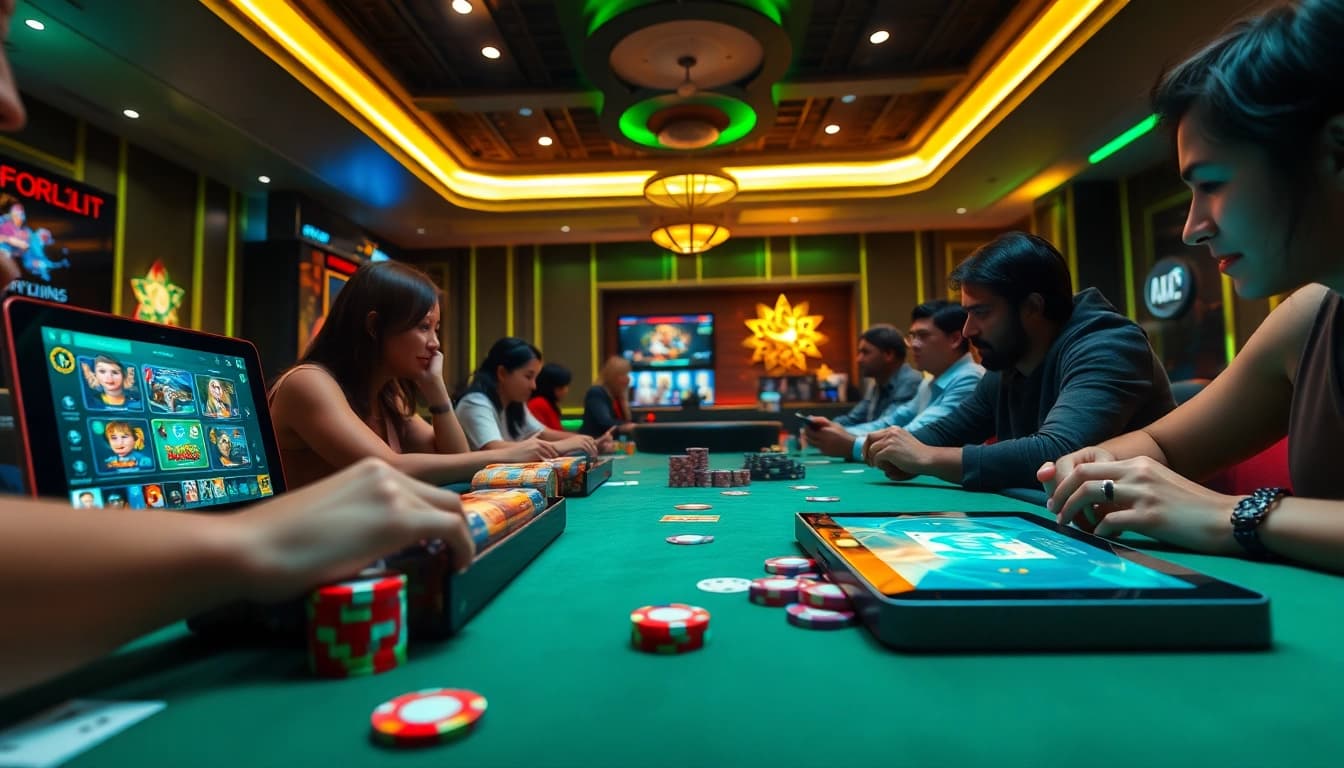 Experience vibrant online gaming with card games at gamebaidoithuong.com.vc in a modern virtual casino.