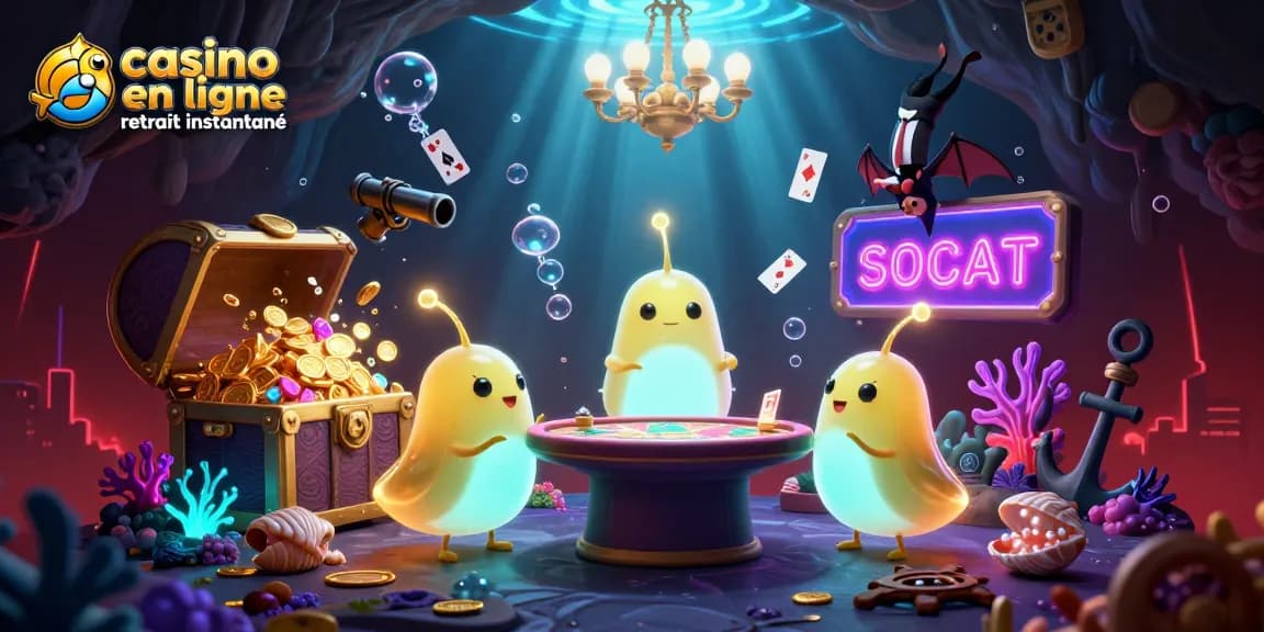 Expérience de jeu au casino en ligne retrait instantané, avec un monde de lumières et des trésors sous-marins.