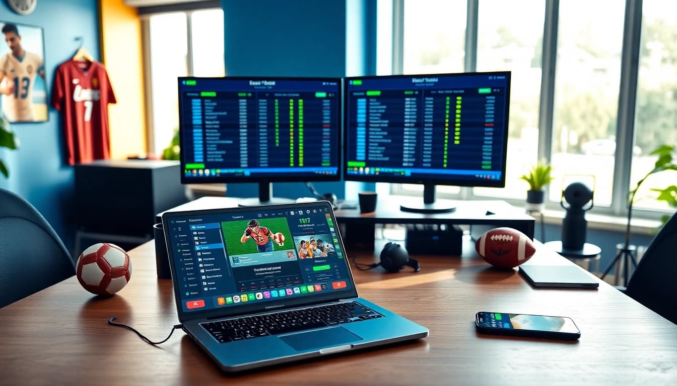 Discover the best sports betting sites in Mexico with a vibrant betting setup featuring live odds.