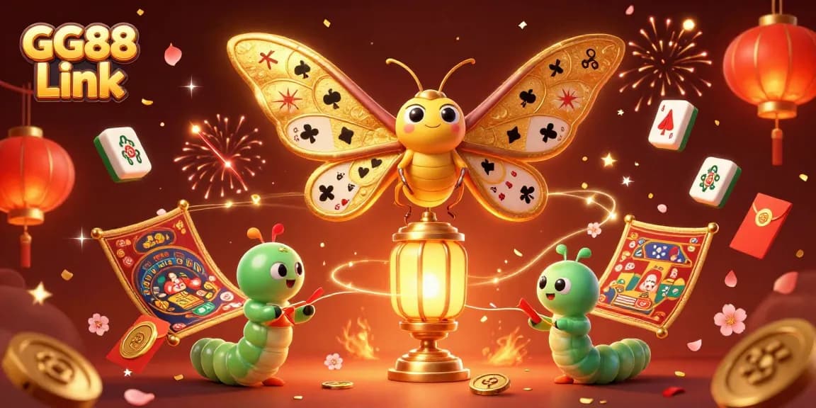 Experience gaming excitement at GG88 Link with vibrant casino-themed illustration