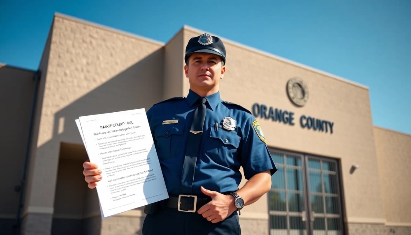 Access orange county jail inmate booking information outside the jail with a professional officer.