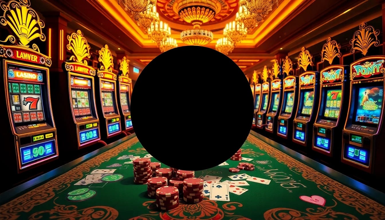 Experience thrilling action with scatter hitam symbol at glamorous casino tables featuring bright slot machines.