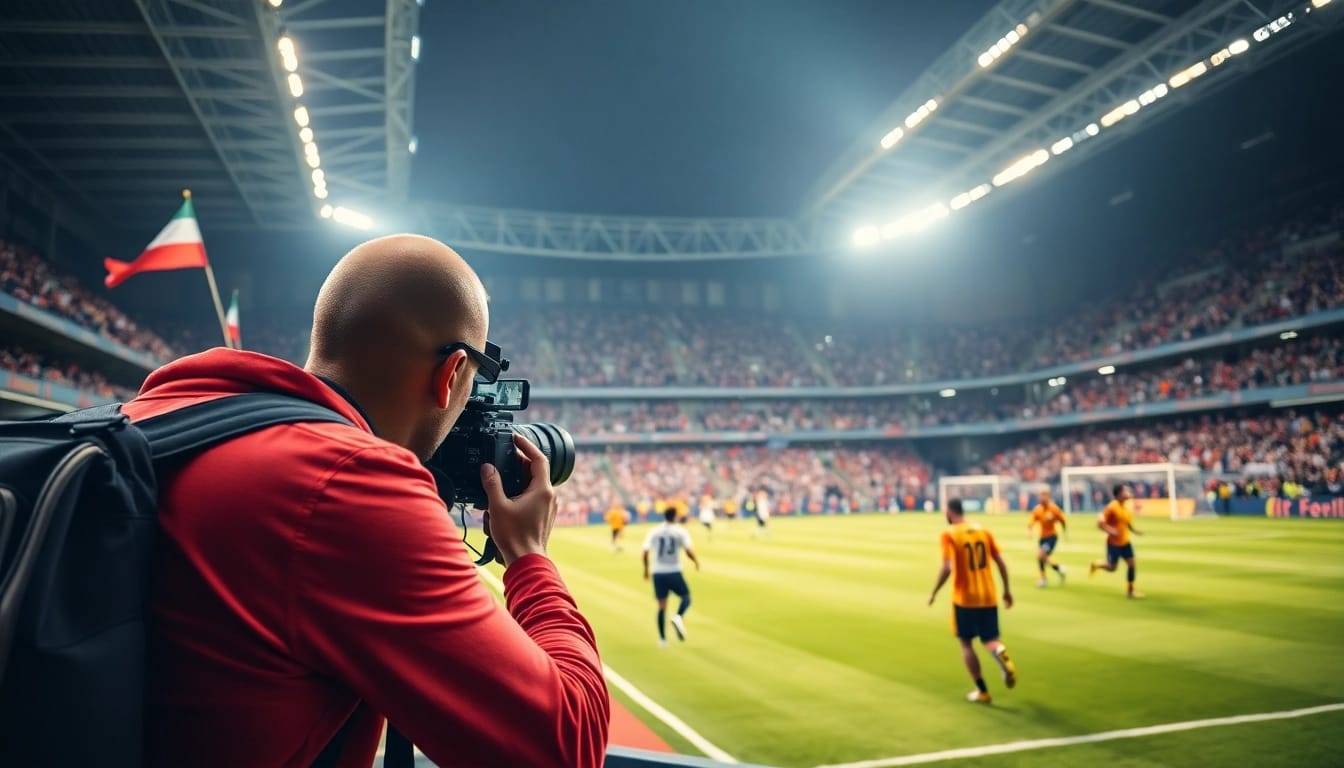Captura del emocionante mundo de todo deportes en un vibrante estadio.