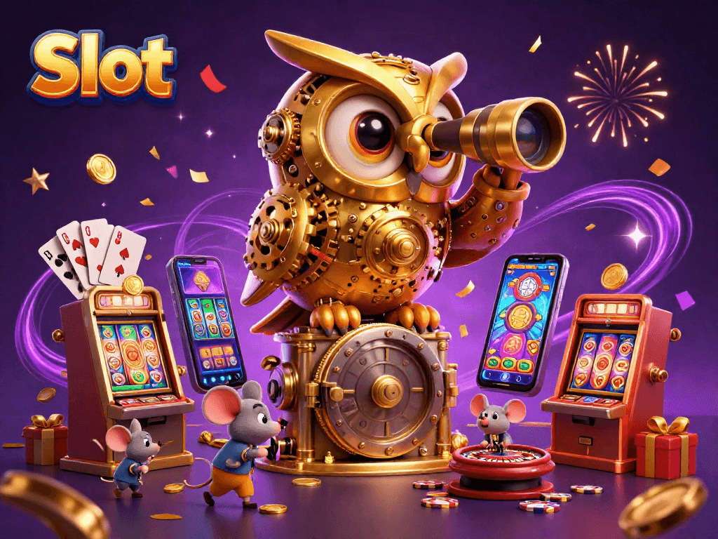 Spin the Slot reels with exciting magic in this vibrant casino scene!