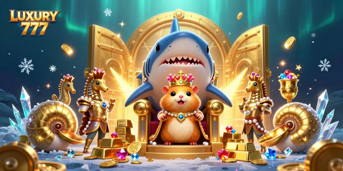 Menangkan jackpot di LUXURY 777 dengan kekuatan megalodon dan harta karun berkilau.