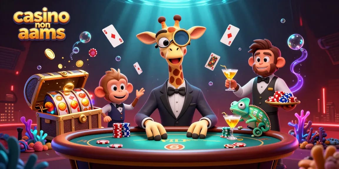 Vivi giochi emozionanti nei casinò non AAMS con una giraffa high-roller, un valet scimmia e un bartender camaleonte.