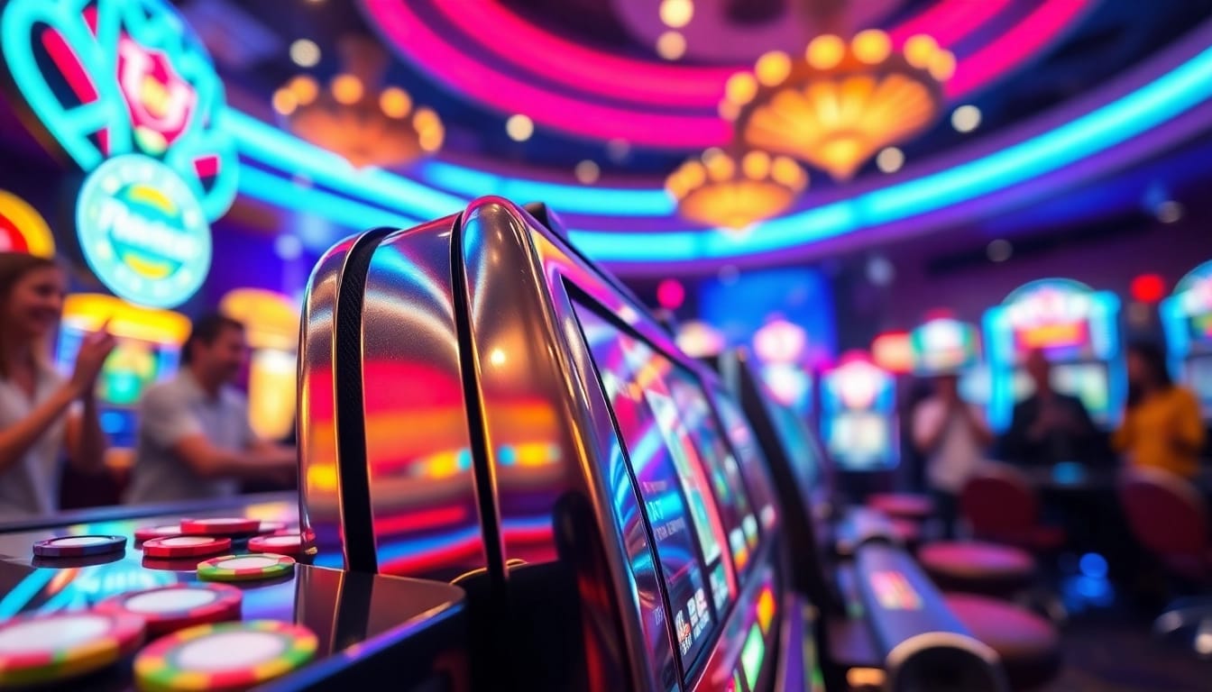 Mainkan pgbet slot dengan suasana kasino yang penuh warna dan kesenangan.