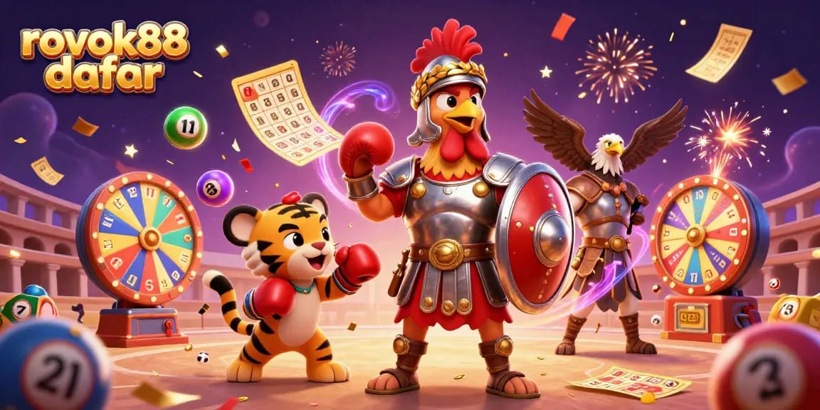 Experience the thrill with rokok88 daftar, showcasing a vibrant casino scene filled with action.