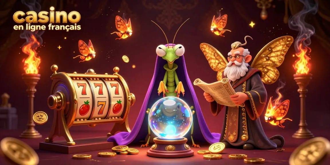 Jouer à un casino en ligne français avec le tarot d'un caméléon et des éléments de jeu variés.