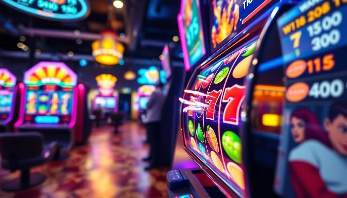 Menggugah semangat pemain dengan petanitoto yang menampilkan mesin slot berwarna-warni.