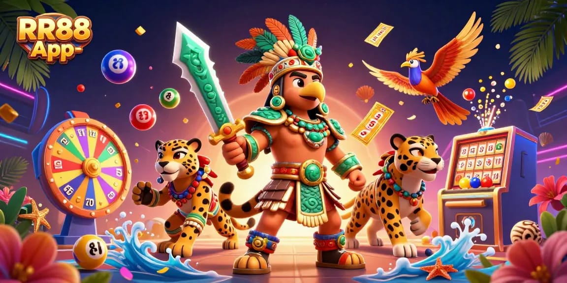 Play exciting games on the RR88 App with captivating casino illustrations and dynamic visuals.