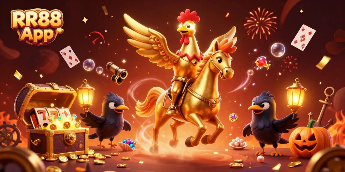 Experience the winning excitement of the RR88 App, with glamorous casino elements and vibrant energy.