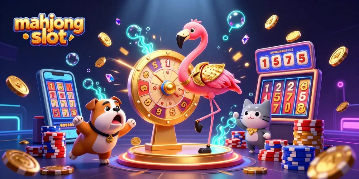 Play mahjong slot with vibrant characters and thrilling casino elements in an exciting 3D scene.