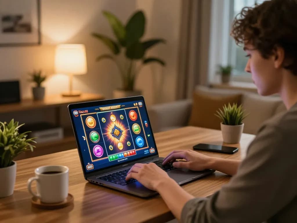 Rasakan keseruan permainan slot dasi4d di laptop dalam suasana rumah yang nyaman.