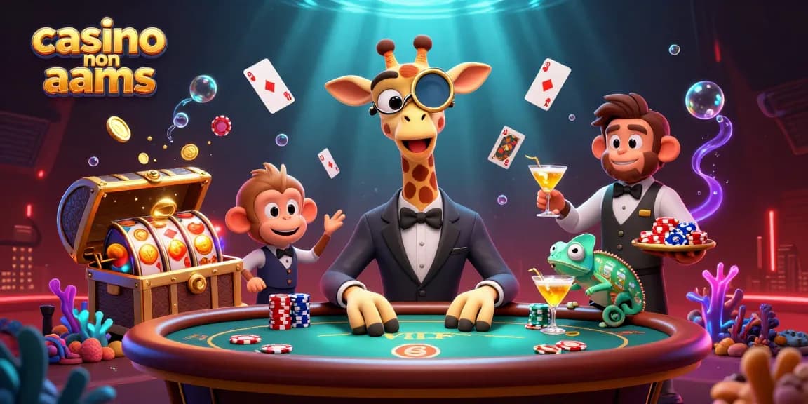 Vivi giochi emozionanti nei casinò non AAMS con una giraffa high-roller, un valet scimmia e un bartender camaleonte.