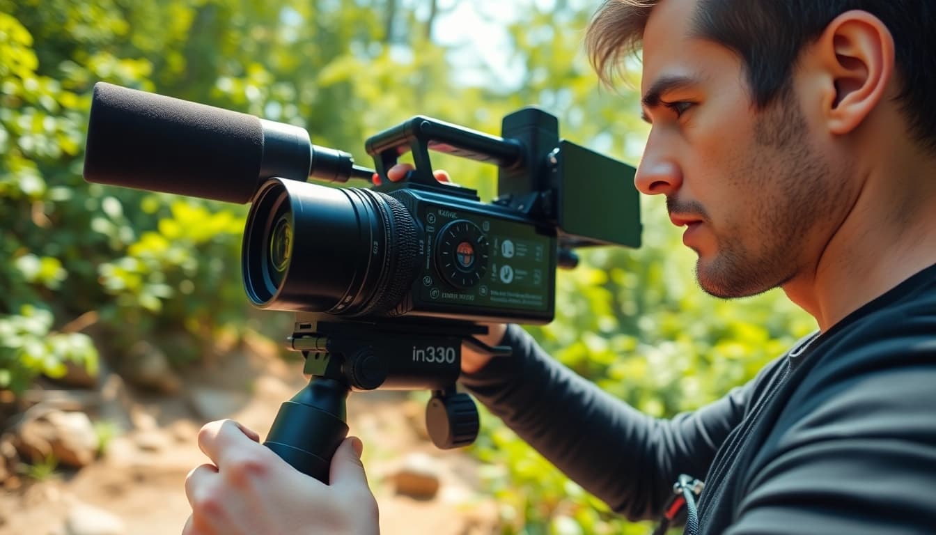 Capture vibrant moments with an Insta360 X5 featured in dynamic outdoor filming.