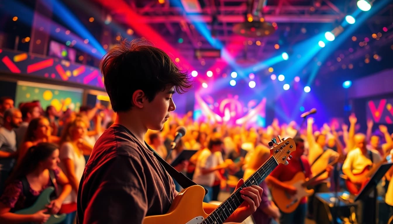 Kora live event showcasing talented musicians in a vibrant atmosphere of music and energy.