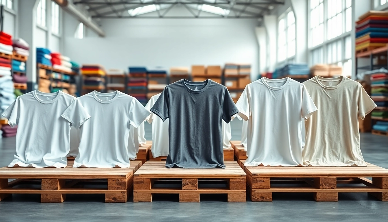 Showcase of best blank t shirts on display highlighting quality and variety in neutral tones.
