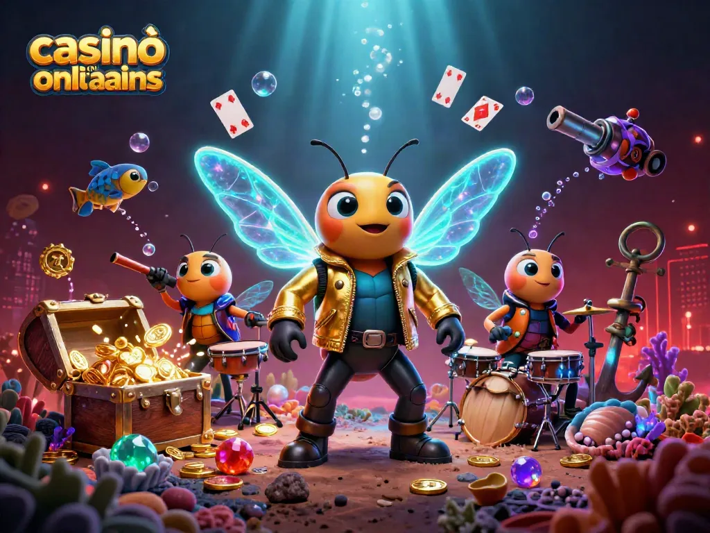 Casinò online non aams: esultare in un'illustrazione 3D vibrante con simboli del gioco e divertimento ludico.