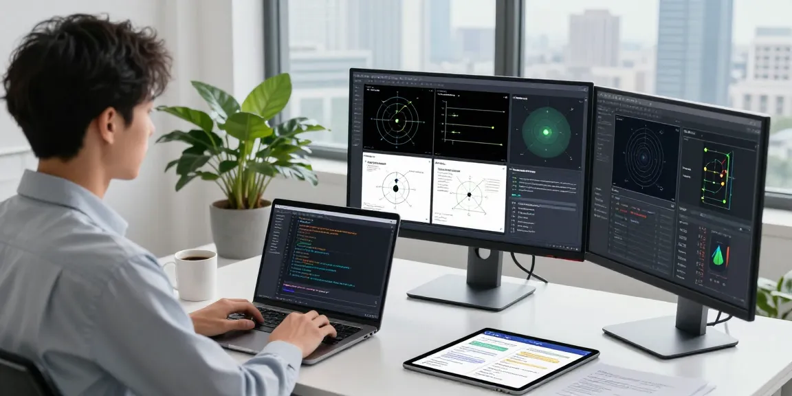 Detect AI image analysis in a modern tech workspace with advanced screening tools.