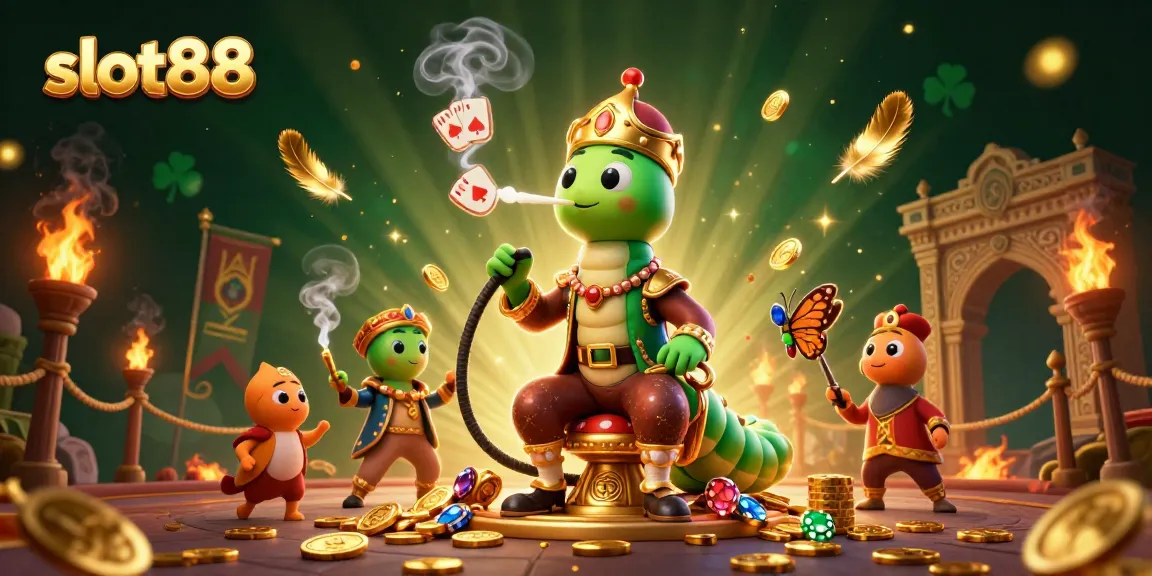 Experience thrilling slot88 action in a vibrant 3D casino illustration featuring unique characters and elements.