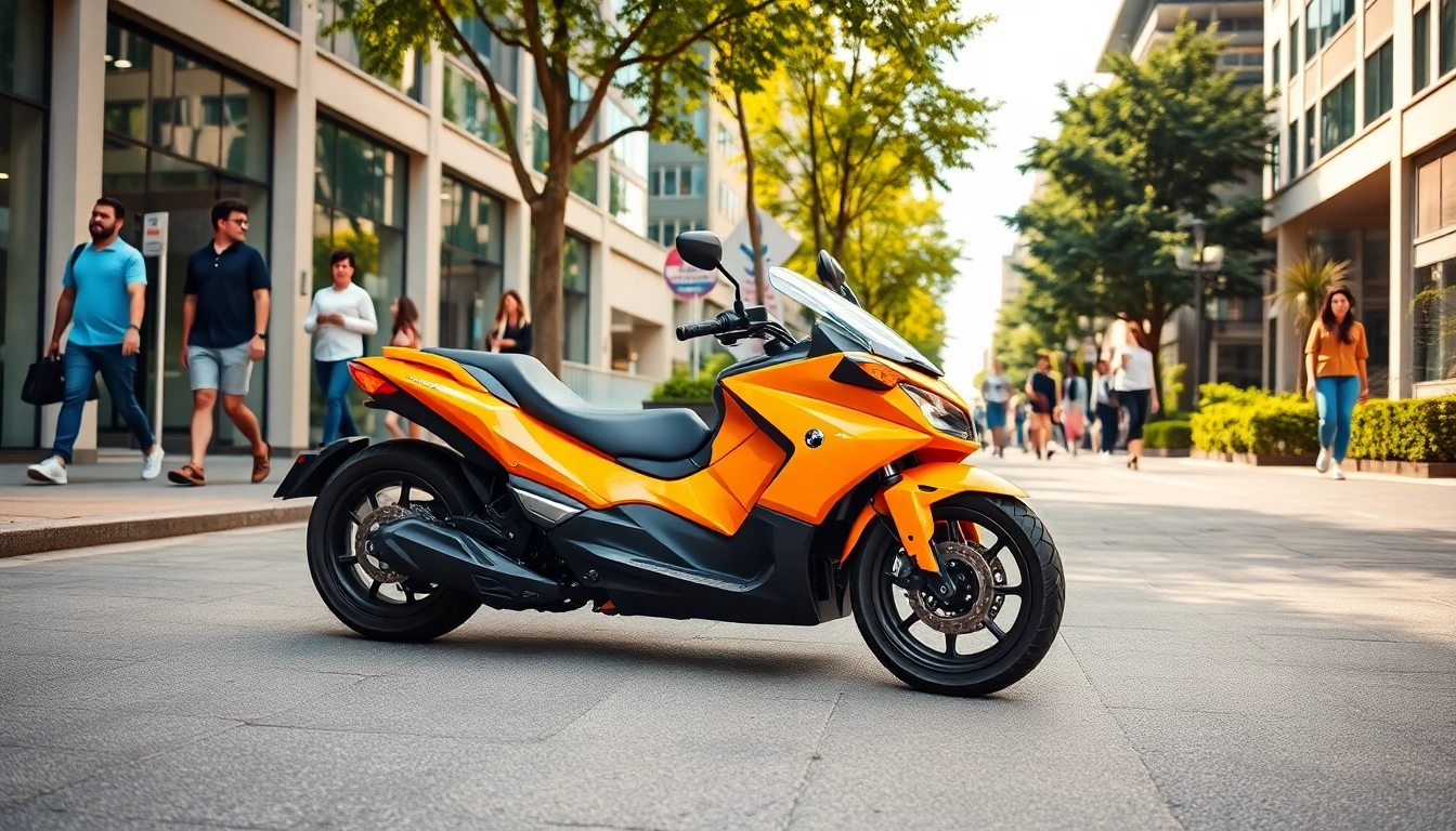 Catch a glimpse of cheap street legal three wheeler trikes parked in a lively urban setting.