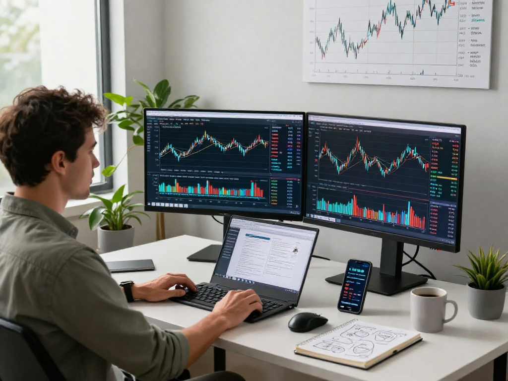 实时TradingView行情分析交易工作站，展示股票、外汇和加密货币图表。
