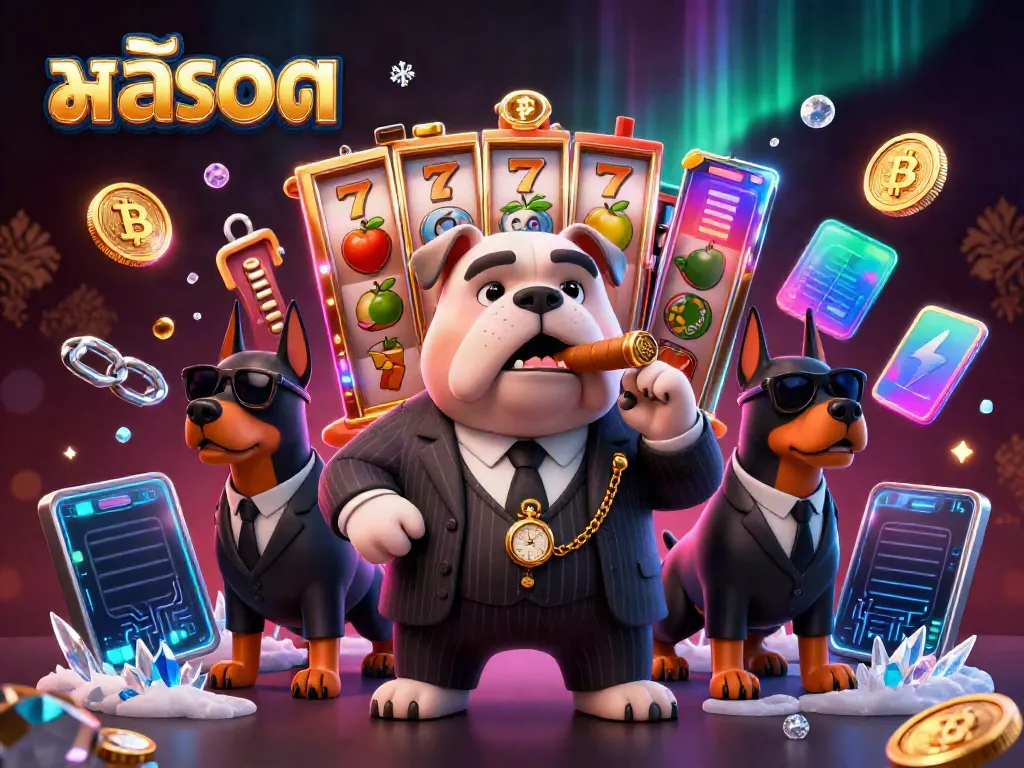 Engage in exhilarating สล็อต gaming with a mafia theme featuring animated characters.
