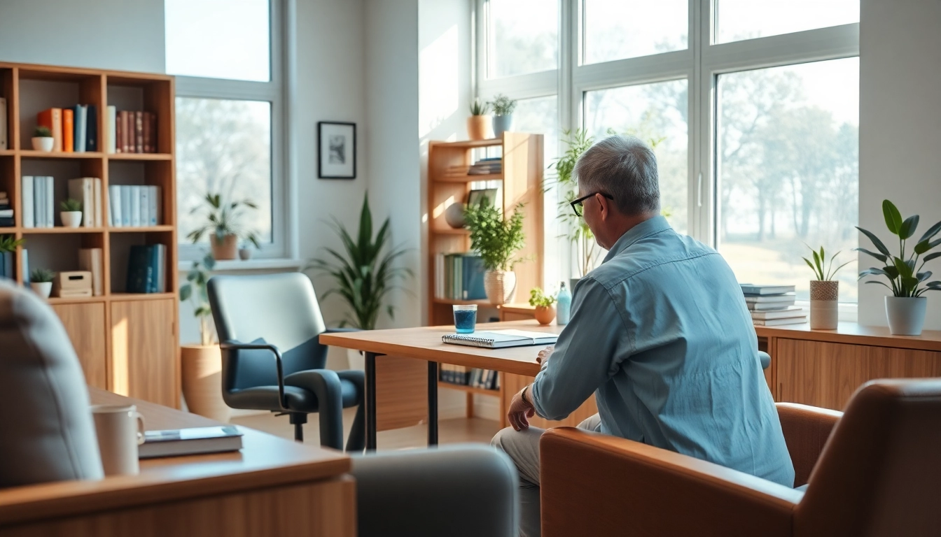 Best psychiatrist in dubai consulting a patient in a soothing office environment.