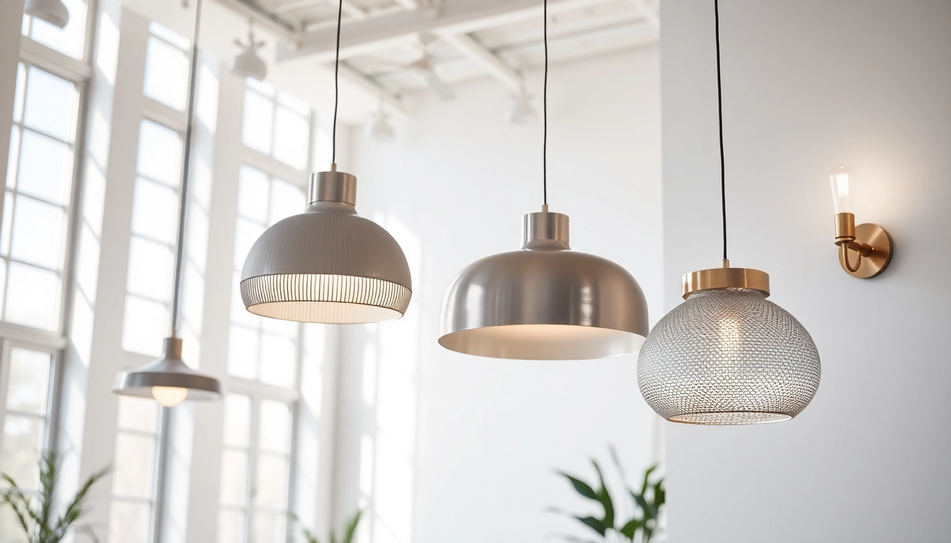Shop ModernLighting with stylish fixtures illuminating an elegant, airy room.