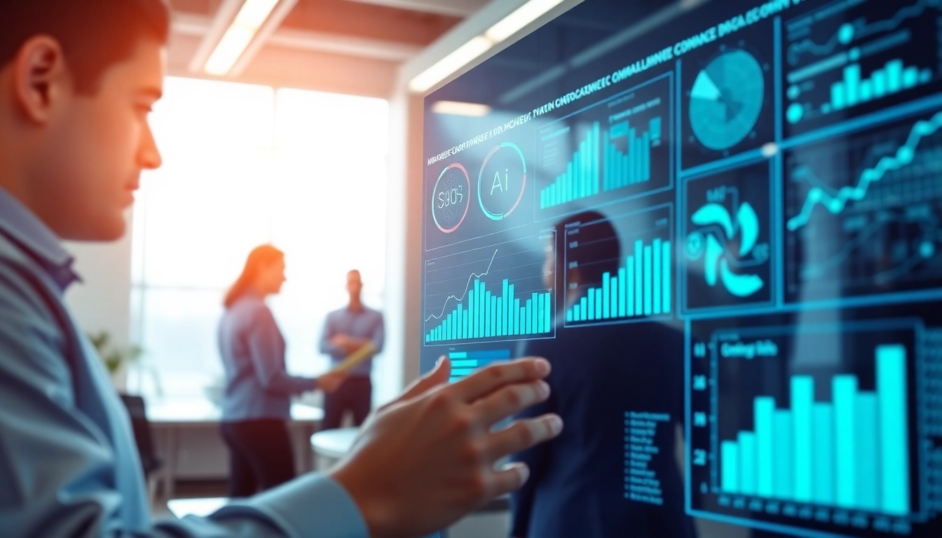 Visual representation of AI for competitive intelligence using modern data analysis tools and collaborative workspaces.