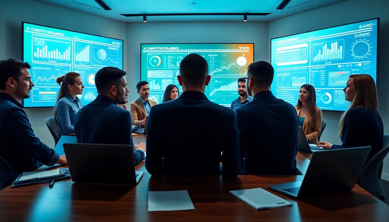 Utilizing AI for competitive intelligence in an innovative meeting space.