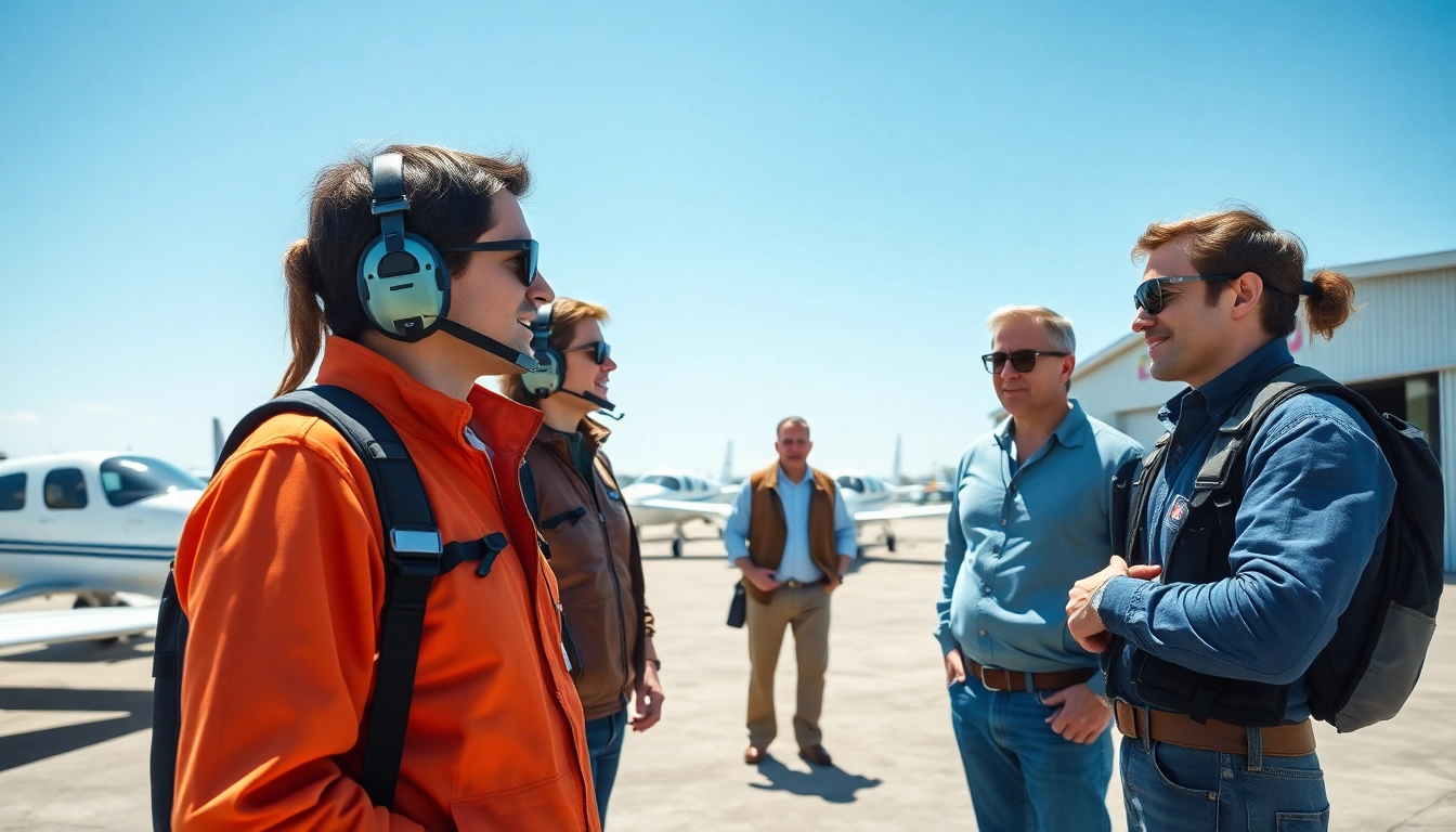 Students training at a flight school near me, engaged in learning with instructors.