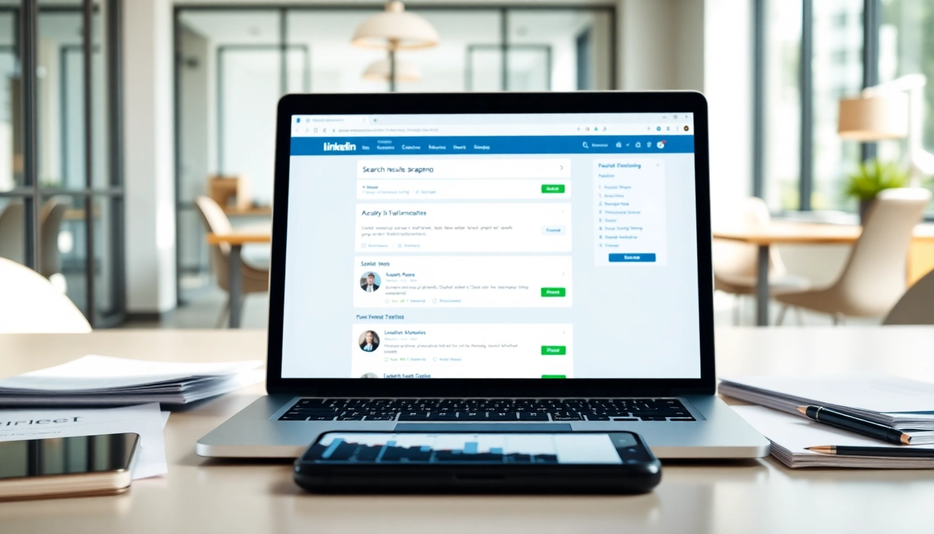 Maximize efficiency with the linkedin search results scraping tool in a professional digital workspace.