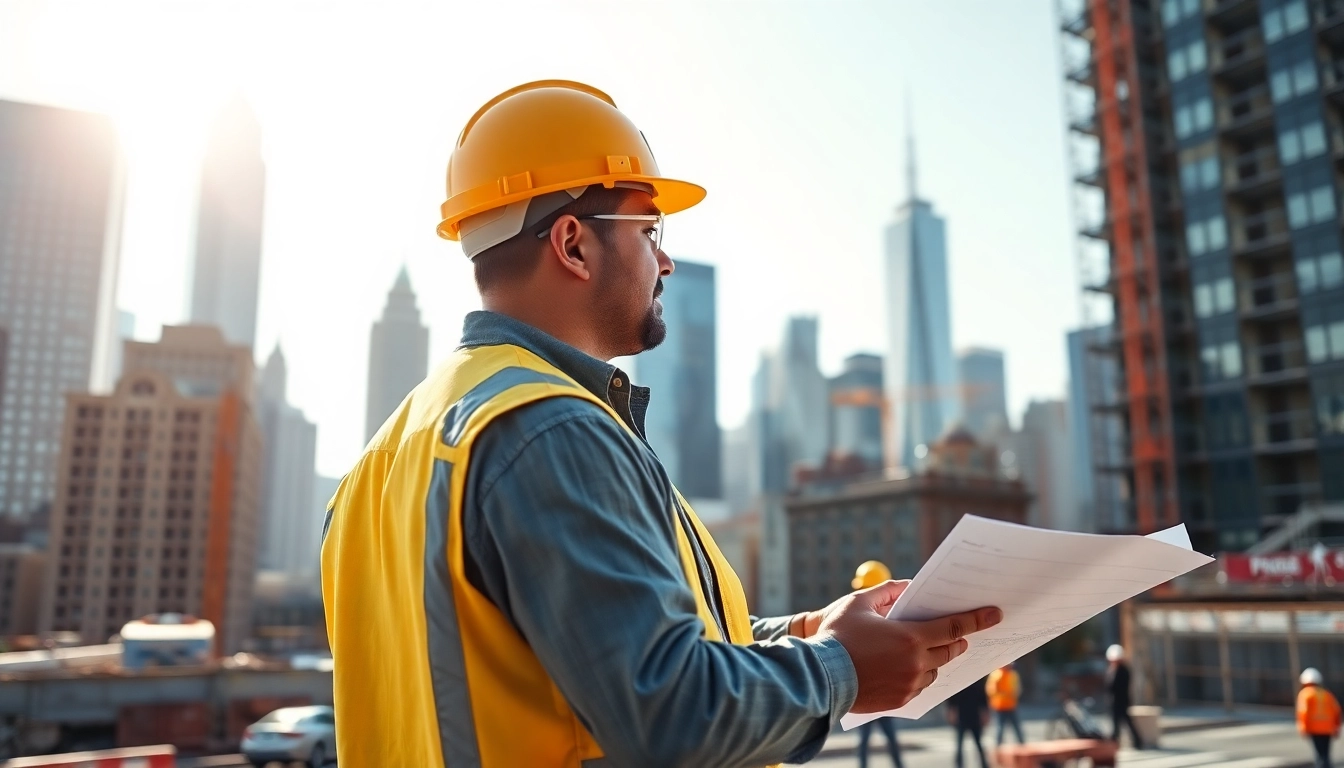 Manhattan General Contractor collaborating on a construction site in New York City.