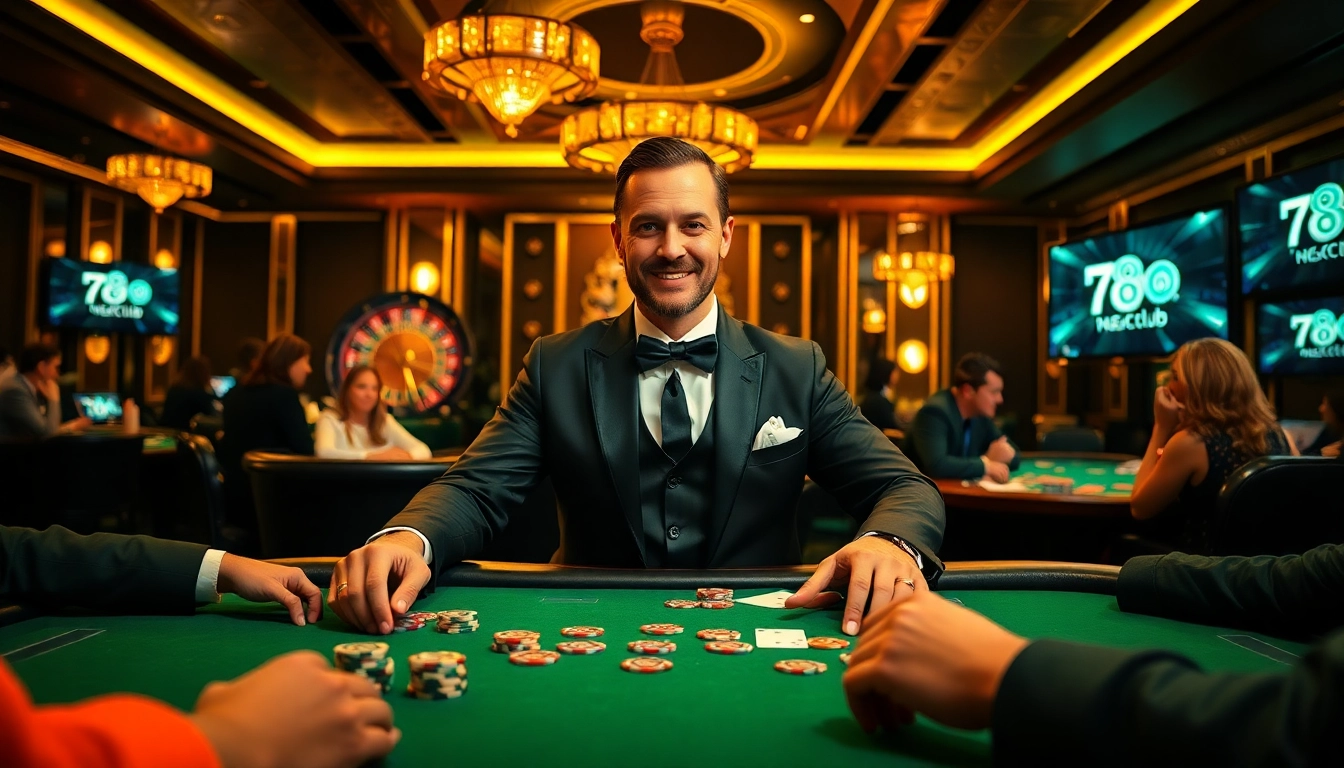 Experience the thrill of high-stakes poker at 789 club with vibrant casino elements.