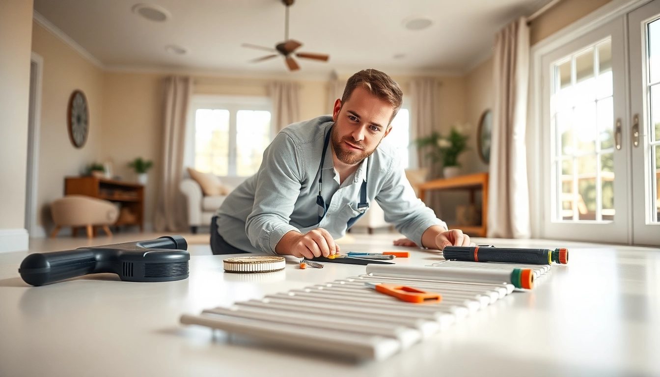 North shore plumbing and heating technician repairing a radiant heating system indoors.