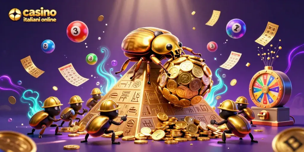 Gioca nei casinò italiani online con premi in oro e palline della lotteria che saltano.
