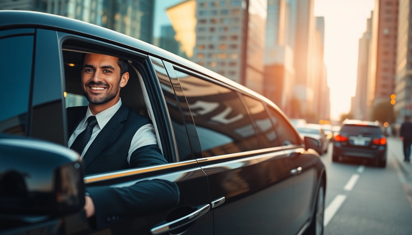 Experience premium Chauffeur Services near me with a professional chauffeur in a luxurious limousine.