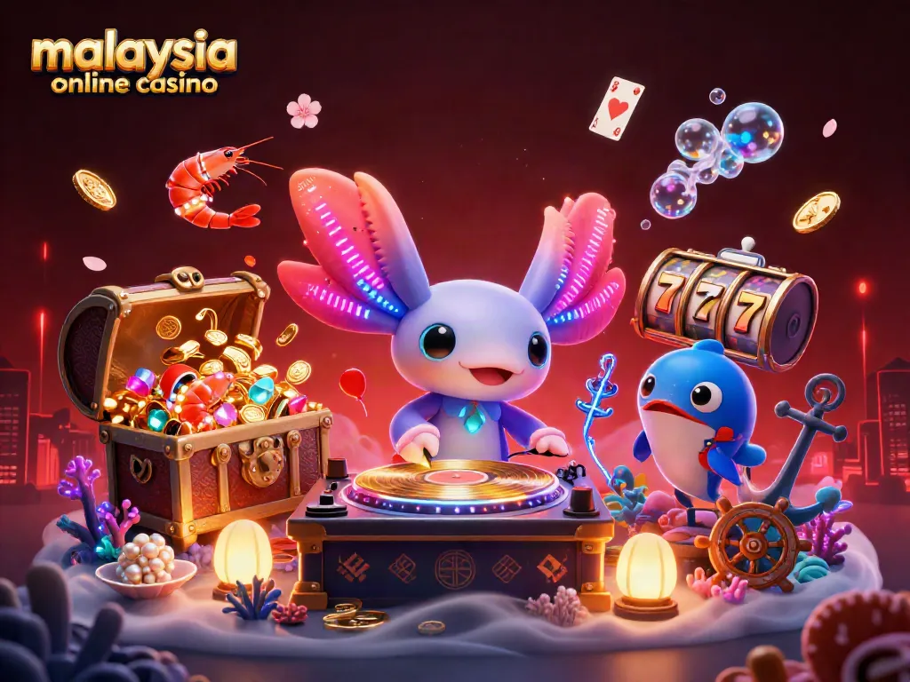 Experience the excitement of the malaysia online casino with vibrant characters and dynamic gaming elements.