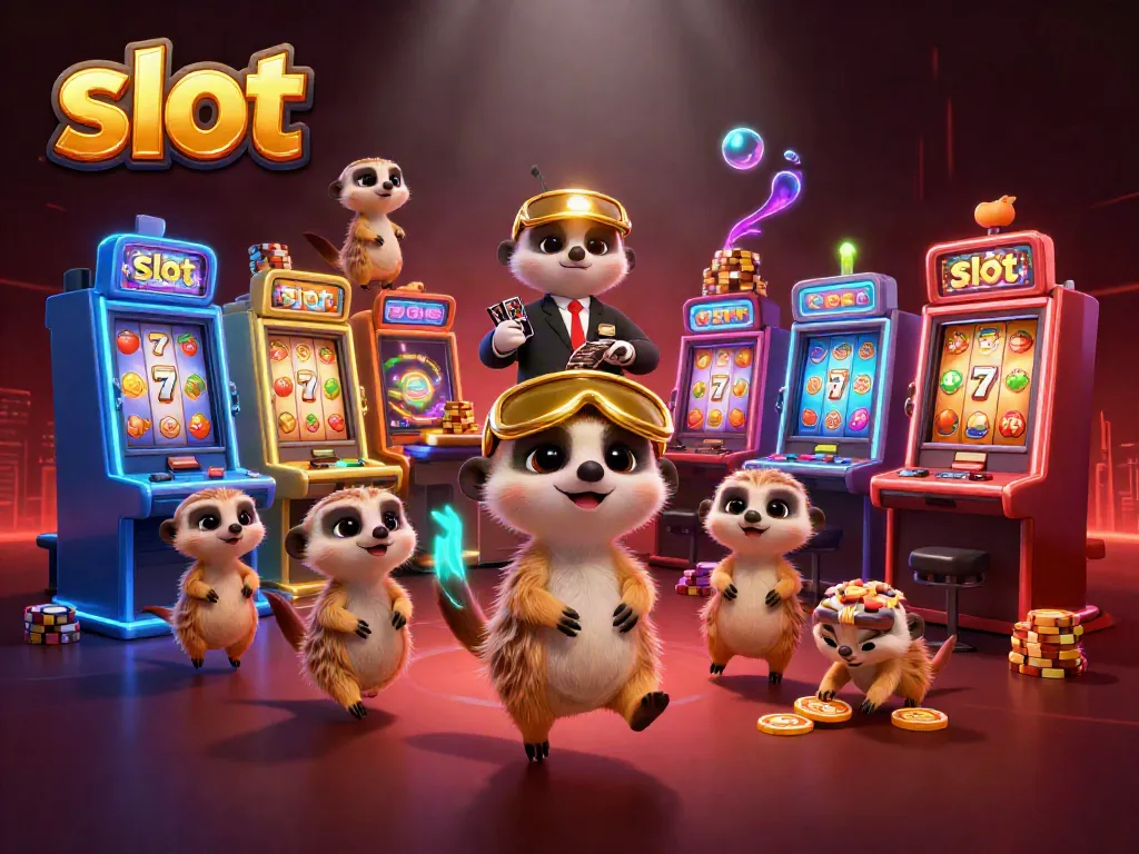 Experience thrilling slot action with a colony of meerkats operating their vibrant casino.