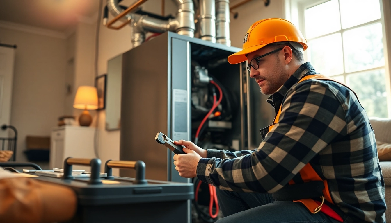 Expert technician engaged in heating repair Beekman NY, showcasing craftsmanship and service quality.