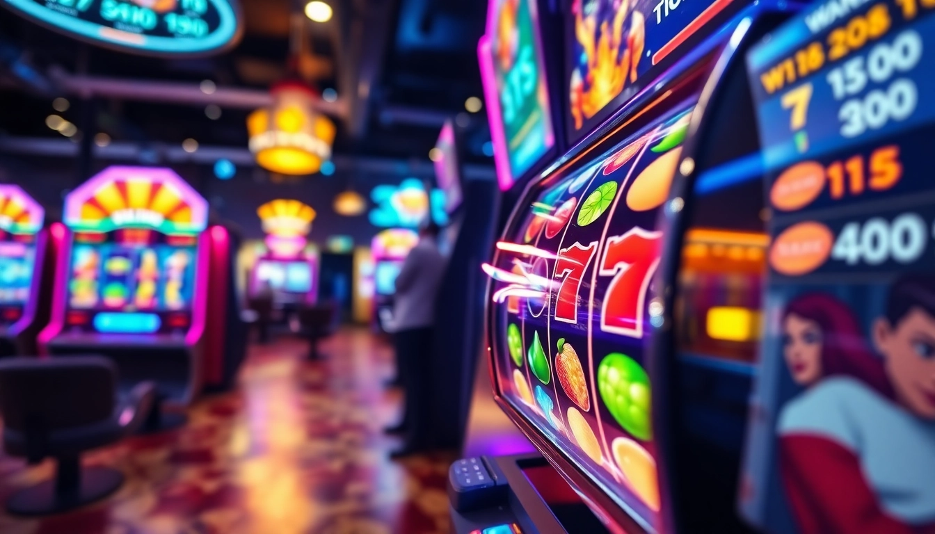 Menggugah semangat pemain dengan petanitoto yang menampilkan mesin slot berwarna-warni.